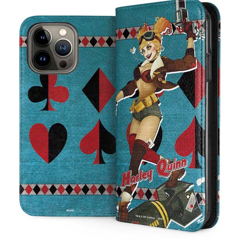 DC Comics Bombshells Harley Quinn iPhone 15 Pro Max Folio Case